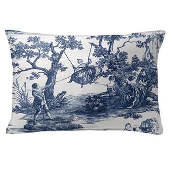Malaika Blue Decorative Pillow - Size 14"x20" Rectangle