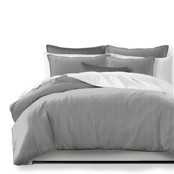 Rockton Check Gray Duvet Cover and Pillow Sham(s) Set - Size Queen