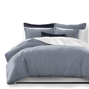 Rockton Check Indigo Duvet Cover and Pillow Sham(s) Set - Size Queen