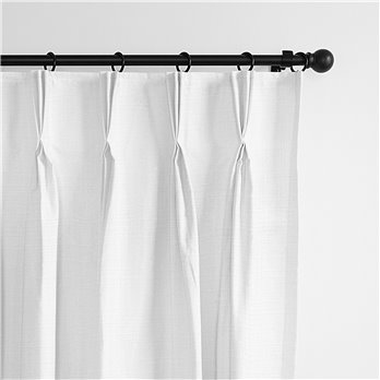 Ancebridge Bright White Pinch Pleat Drapery Panel - Pair - Size 40"x132"