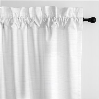 Nova White Pole Top Drapery Panel - Pair - Size 50"x84"