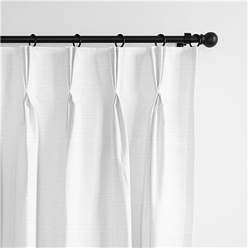 Nova White Pinch Pleat Drapery Panel - Pair - Size 40"x96"