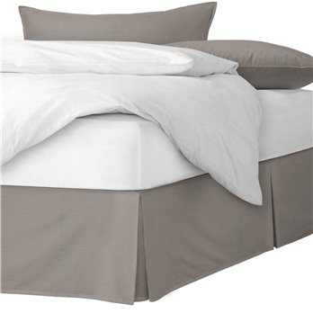 Nova Taupe Platform Bed Skirt - Size Queen 15" Drop