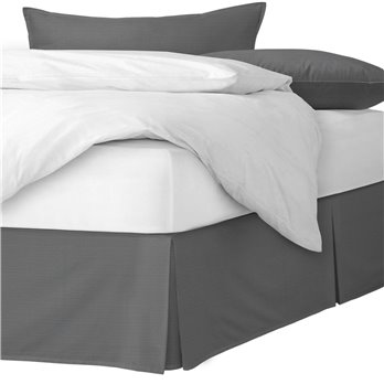 Nova Charcoal Platform Bed Skirt - Size Full 15" Drop