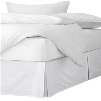 Nova White Platform Bed Skirt - Size Twin 15" Drop