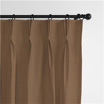 Nova Walnut Pinch Pleat Drapery Panel - Pair - Size 40"x84"