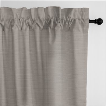 Nova Taupe Pole Top Drapery Panel - Pair - Size 50"x96"