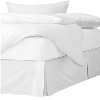 Sutton White Platform Bed Skirt - Size Twin 15" Drop