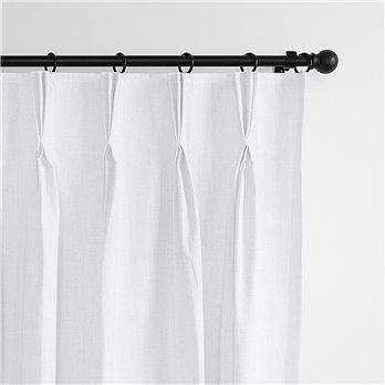 Sutton White Pinch Pleat Drapery Panel - Pair - Size 40"x120"