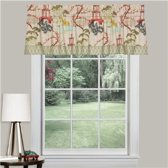 Zen Linen 72" x 18" Tailored Valance with Band