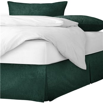 Juno Velvet Emerald Platform Bed Skirt - Size Twin 15" Drop