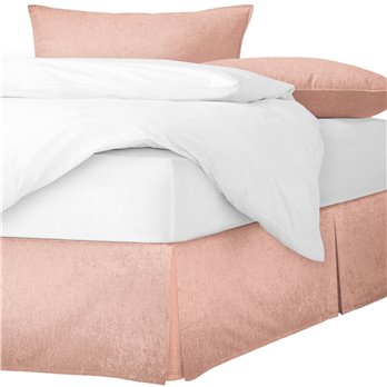 Juno Velvet Blush Platform Bed Skirt - Size King 15" Drop