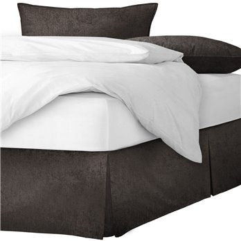 Juno Velvet Chocolate Platform Bed Skirt - Size Full 18" Drop