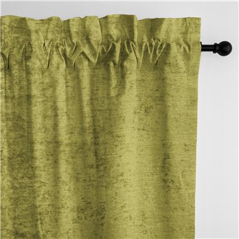 Juno Velvet Sulphur Pole Top Drapery Panel - Pair - Size 50"x120"