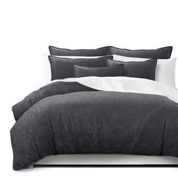 Juno Velvet Gray Duvet Cover and Pillow Sham(s) Set - Size Queen