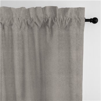 Vanessa Greige Pole Top Drapery Panel - Pair - Size 50"x120"