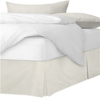 Vanessa Ivory Platform Bed Skirt - Size King 15" Drop