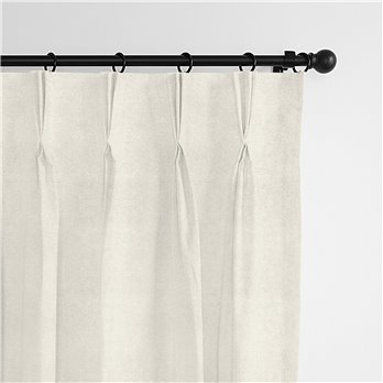 Vanessa Ivory Pinch Pleat Drapery Panel - Pair - Size 20"x108"