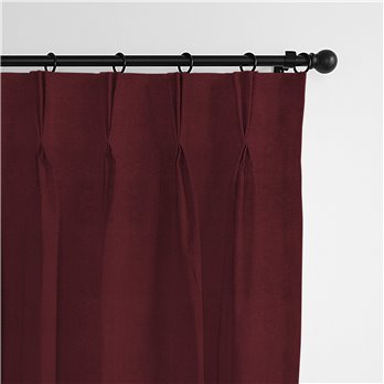 Vanessa Merlot Pinch Pleat Drapery Panel - Pair - Size 40"x84"