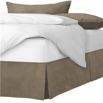 Vanessa Sable Platform Bed Skirt - Size Queen 18" Drop