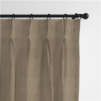 Vanessa Sable Pinch Pleat Drapery Panel - Pair - Size 40"x108"