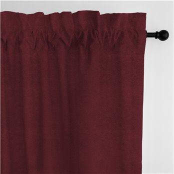 Vanessa Merlot Pole Top Drapery Panel - Pair - Size 50"x108"