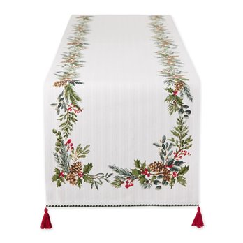 Boughs Of Holly Embellished Table Runner