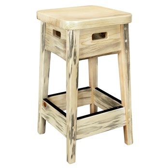 Big Sky Backless 30" Seat Height Barstool - Natural Clear Lacquer Finish