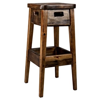 Big Sky Backless 30" Seat Height Barstool - Provincial Stain & Clear Lacquer Finish