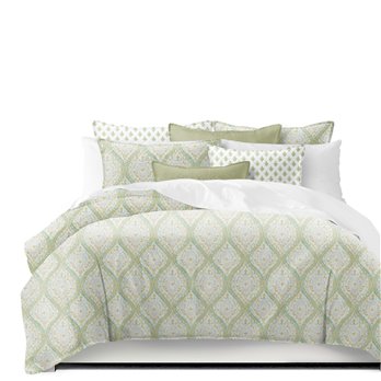 Cressida Green Tea Full/Double Coverlet & 2 Shams Set