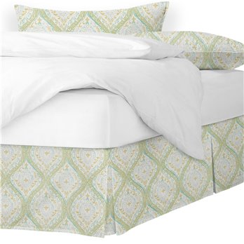 Cressida Green Tea Twin Bed Skirt 15" drop