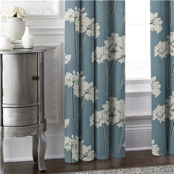 Summerfield Blue Pinch Pleat Drapery Single Panel - Size (40" W x 84" L)