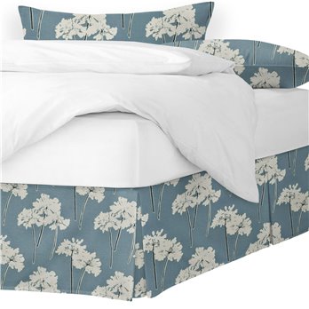 Summerfield Blue Full/Double Bed Skirt 15" drop