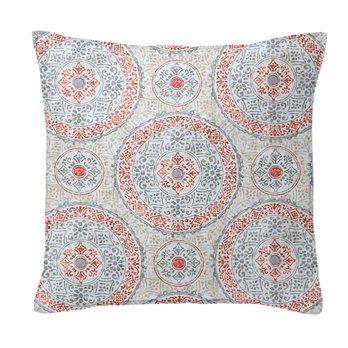 Zayla Coral 18" SQ Decor Pillow w/ Feather Insert