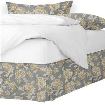 Golden Bloom Barley King Bed Skirt 18" drop