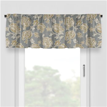 Golden Bloom Barley Tailored Valance