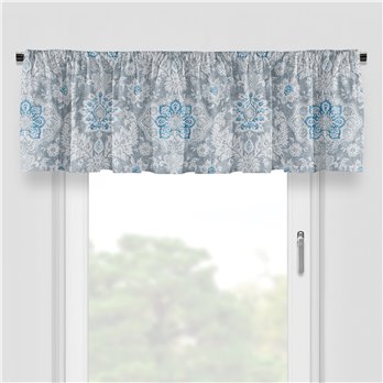 Osha Sky/Gray Tailored Valance