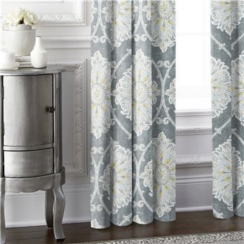 Bellamy Gray Pinch Pleat Drapery Panel Pair - Size (40" W x 132" L)