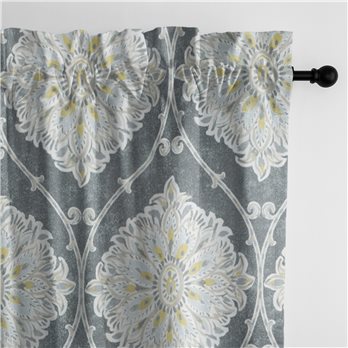 Bellamy Gray Pole Top Drapery Single Panel - Size (50" W x 108" L)