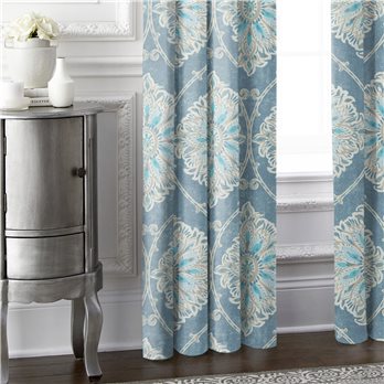 Bellamy Blue Pinch Pleat Drapery Single Panel - Size (40" W x 96" L)