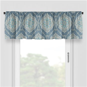 Bellamy Blue Tailored Valance