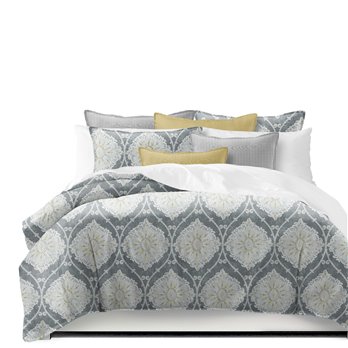 Bellamy Gray Queen Comforter & 2 Shams Set