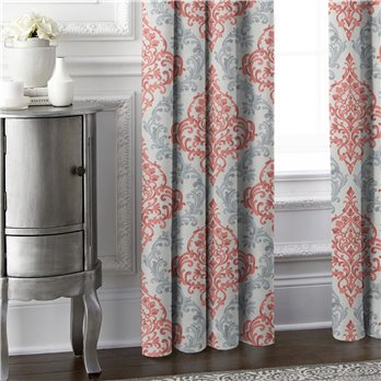 Adira Coral Pinch Pleat Drapery Panel Pair - Size (40" W x 108" L)