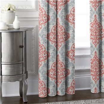 Adira Coral Pinch Pleat Drapery Single Panel - Size (40" W x 84" L)