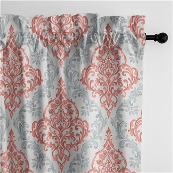 Adira Coral Pole Top Drapery Panel Pair - Size (50" W x 96" L)