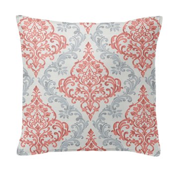 Adira Coral 18" SQ Decor Pillow w/ Feather Insert