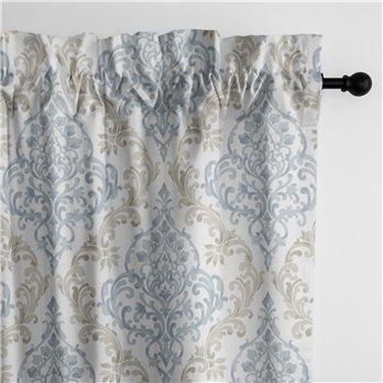 Adira Taupe Pole Top Drapery Single Panel - Size (50" W x 120" L)