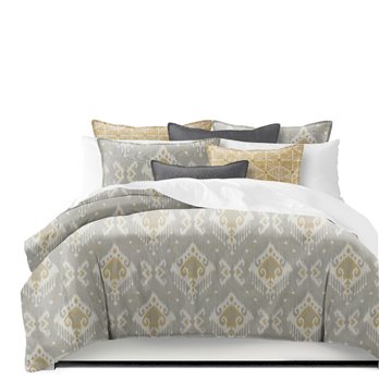 Mahal Gray California King Coverlet & 2 Shams Set