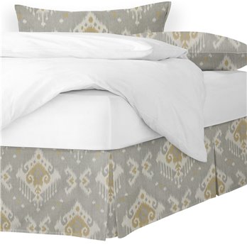 Mahal Gray King Bed Skirt 15" drop