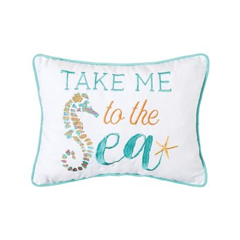 Take Me To The Sea Throw Pillow